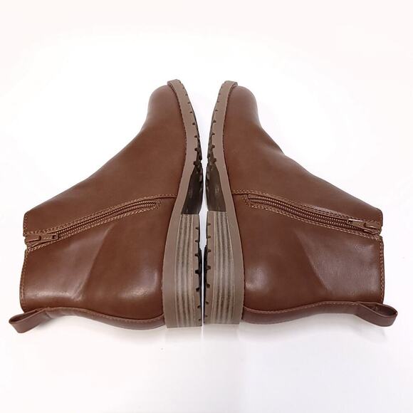 Sonoma Boots Size 8.5 Goods For Life Cognac Zip Up Boot Bootie Fall Womens Shoe - Picture 5 of 12